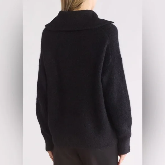 Vince Women's Alpaca Blend Quarter Zip Pullover - Picture 3 of 9